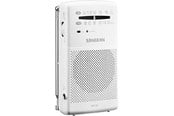 DAB, Nätverk & Klockradio - Sangean Pocket Radio with Built-In Speaker - AM/FM - Vit - A500478