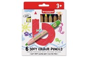 Skriv- och ritverktyg - Bruynzeel Kids Soft Colored Pencils 6 pcs. - 60119006