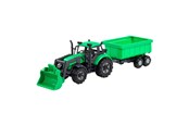 Leksaksbil - Cavallino Toys Cavallino Tractor with Loader and Trailer Tipper Truck Green Scale 1:32 - 1254FM04