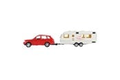 Modellbil - Toi-Toys - Metal Pull-back Car with Caravan 1:48 - 21852A