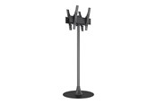 Väggfäste, AV-Möbel - Multibrackets M stand - for 2 flat panels - single pole floorbase round B2B - black - Max 100 kg - recommended for 65" - 7350022738232