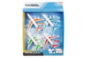 Leksaksbil - Toi-Toys - Vehicool Pull Back Airplanes 4pcs. - 26854A