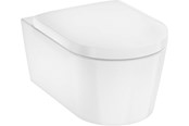 Toaletter, säten, bidé och reservdelar - Hansgrohe EluPura S wall-hung toilet 540 w/flush rim with SC/QR seat with lid, white - 61119450