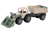 Utomhuslek - Plasto Soft Neutrals Tractor with trailer and fron - 1672000SNC