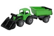Utomhuslek - Plasto Tractor with frontloader & trailer 56.5 cm - 1672000GRB