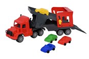 Utomhuslek - Plasto Car carrier with 4 cars 47 cm - 1643000