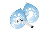 Leksaker - Folat BV - Writable Balloons Birth Boy 6 pcs. - 08590