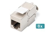 Nätverks tillbehör - DIGITUS CAT 6A Keystone Module (8-Pack) - DN-93615-8