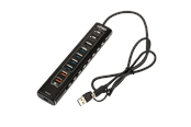 USB Hub - Nitro Concepts UH1 10-Port HYBRID USB HUB USB Hub - 10 porte - Svart - NC-SR-AC-006