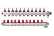 Golvvärme - Danfoss floor heating manifold 11+11 SSM with flowmeter - 088U0761