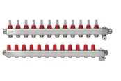 Golvvärme - Danfoss floor heating manifold 12+12 SSM with flowmeter - 088U0762