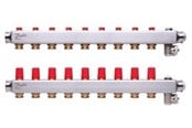 Golvvärme - Danfoss floor heating manifold 9+9 SSM - 088U0809