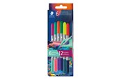 Skriv- och ritverktyg - Staedtler Fibre tip pen 2tips twin color 6pc - 3280C6E2-1