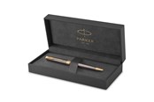 Skriv- och ritverktyg - Parker Sonnet Ballpoint Pen | Grey Lacquer with Gold Trims | Medium Point | Black Ink Refill | Gift Box - 2213679