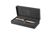 Skriv- och ritverktyg - Parker Ingenuity Ballpoint Pen | Grey Lacquer with Gold Trims | Medium Point | Black Ink Refill | Gift Box - 2213728