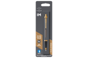 Skriv- och ritverktyg - Parker IM Ballpoint Pen | Grey Lacquer with Gold Trims | Medium Point | Blue Ink Refill - 2213779