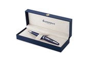 Skriv- och ritverktyg - Waterman Carene Ballpoint Pen Blue Lacquer with Palladium trim Medium Tip Blue Ink Gift Box - 2214312