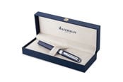 Skriv- och ritverktyg - Waterman Exception Fountain Pen Blue Lacquer with Palladium trim 18K Gold Medium Nib Blue Ink Gift Box - 2214313