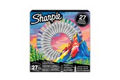 Skriv- och ritverktyg - Sharpie Permanent Markers Pen Gift Set | Fine Point & Ultra Fine Point Colouring Pens | Assorted Colours | Includes 2 Colouring Pages | 27 Marker Pens - 2205231