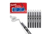 Skriv- och ritverktyg - Sharpie Creative Marker Acrylic Paint Pens | Brush Tip Water-Based Paint Markers | White | 6 Count - 2218111
