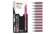 Skriv- och ritverktyg - Rotring Tikky Mechanical Pencil | HB 0.7 mm | Magenta (pink) Barrel | Lightweight with Rubberised Grip | 12 Count - 2214581