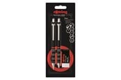 Skriv- och ritverktyg - Rotring Tikky Mechanical Pencil Ballpoint & Eraser Set | HB Lead 0.5 mm Pencil | Medium Point Pen | Black Barrel - 2221254