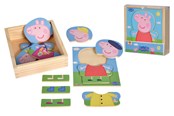 Träleksaker - Peppa Pig Greta Gris Klädpussel i trä, 14 Delar, - 109265707