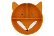 Babyleksaker - Trixie Baby Silicone Plate with Compartments and Suction Cup - Mr. Fox - 96-445