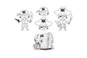 Konst- och hantverksmaterial - Creativ Company - Sheets of Shrink Film with Pirate Motifs 10 pcs. - 790710