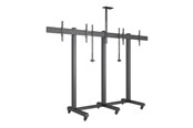 Väggfäste, AV-Möbel - Multibrackets M Pro Series cart - single side - for 2 flat panels - side-by-side - black - Max 100 kg - recommended for 75"-90" - 7350105216206