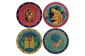 Merchandise - FaNaTtik - Jurassic Park Set of 4 Printed Metal Drinks Coasters - Kustlinje - UV-JP156