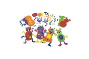 Konst- och hantverksmaterial - Colorations - Make Your Own Foam Monsters Craft Kit Set of 12 - CHMONSTE