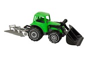 Utomhuslek - Plasto Tractor with frontloader and plough 52 cm - 1698000GRB
