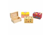 Konst- och hantverksmaterial - Colorations - Decorate your own Wooden Treasure Chest Set of 12 - CHLOKBOX