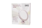Sminkspeglar - UNIQ Round Mirror with LED Light and suction cup x10 magnification - 4836