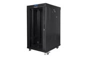 Rack chassis - Lanberg FF01 series - rack - 600 x 800 flat pack with glass door LCD - 22U - FF01-6822-12BL