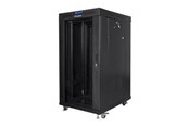 Rack chassis - Lanberg FF01 series - rack - 800 x 800 flat pack with glass door LCD - 22U - FF01-8822-12BL
