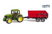 Leksaksbil - Bruder  John Deere 6920 tractor with tipping trailer toy - BR2057