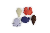 Babyleksaker - Filibabba Silikone sandforme 5 stk. - Blue Mix - FI-03563