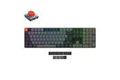 Tangentbord - Keychron K5 v2 RGB QMK Wireless Hot Swap QMK - Low Profile 2.0 Red - Gaming Tangentbord - Nordisk - Svart - K5X-H1Z-BO