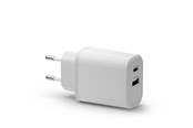 Mobile - Adapters & Chargers - dbramante1928 re-charge - EU Wall Charger - USB-C 30W+USB-A 18W - White - CH18EUWH7150