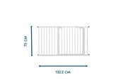 Babyvård - BabyDan Premier säkerhetsgrind, barngrind extra bred, 126-132 cm, vit - 500882