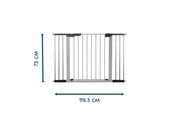 Babyvård - BabyDan Premier Säkerhetsgrind med 6 förlängningar, 112-119,3 cm, silver - 500941