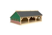 Träleksaker - Kids Globe Agricultural shed 3 compartments Small 1:87 - 610491