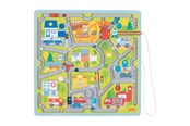 Babyleksaker - Goki - Wooden Magnet Maze Small Town - 58379