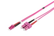 Nätverkskabel - DIGITUS Fiber Optic Multimode Patch Cord OM4 LC / SC - 5m - Rosa - 5m - DK-2532-05-4