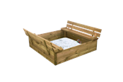 Utomhuslek - Nordic Play Sandlåda med bänk och lock 120 cm × 120 cm - 805-701PC