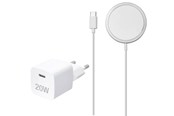 Mobile - Adapters & Chargers - Vivanco Fast 1xUSB-C PD 20W MagSafe Home Charger Kit White - 64560
