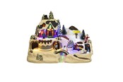 Decoration - NORDIC WINTER Christmas town "River Town" w/lights & music - 780-522