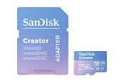 Flashram & USB Flash Drives - SANDISK Creator MicroSD/SD - 190MB/s - 256GB - SDSQXAV-256G-GN6MS